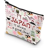WCGXKO Japan Surprise Trip Gift Japan Vacation Gift Japan Travel Gift Japan Is Always a Good Idea Travel Zipper Makeup Bag For Japanese Culture Lovers (Japan is)