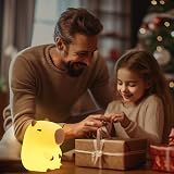 YuanDian Capybara Night Light BPA Free Silicone Tap Control Warm Bright view 8