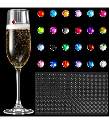 36PCS Silicone Wine Glass Charms | Reusable Drink Markers For Parties | Cup Identifiers For Wedding Christmas Anniversary Events - View #10