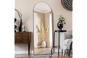 KOCUUY Arched Full Length Mirror, 64”x21” Large Full Body Floor Length Mirror, Black Standing Mirror Full Length, Big Floor Mirror Living Room, Wall Mirror Hanging Standing Leaning Body Mirror Bedroom