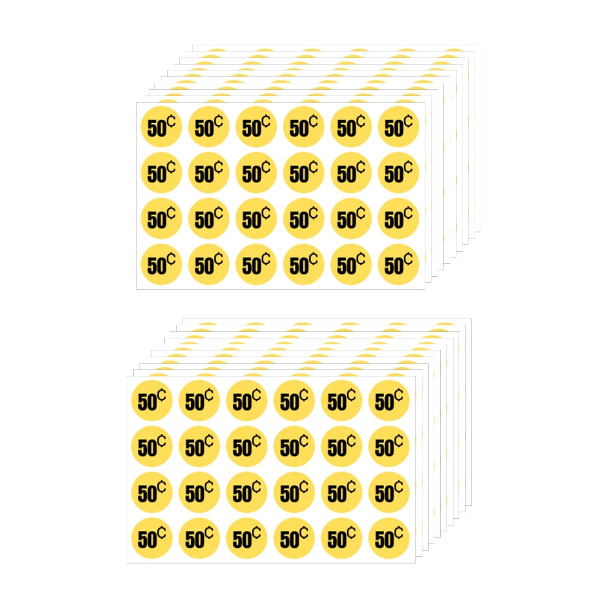 Mobiusea Creation 480pcs Price Stickers | 50 Cent