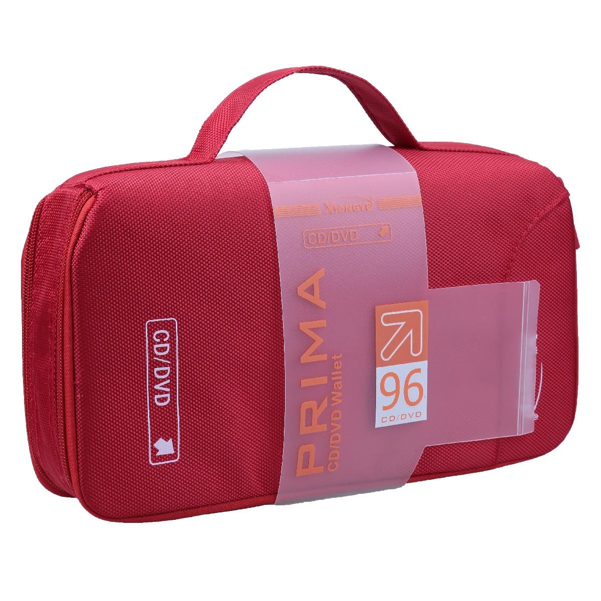 Newniu(R) CDCA Disc CD DVD Bag Case Holder Wallet Storage (96 CDs / Red / Polyester)