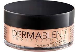 Dermablend Cover Crème Full Coverage Foundation Makeup, Hydrating Cream Concealer for Dark Circles and Blemishes, Maximum Coverage with Mineral Sunscreen SPF 30, 1 OZ