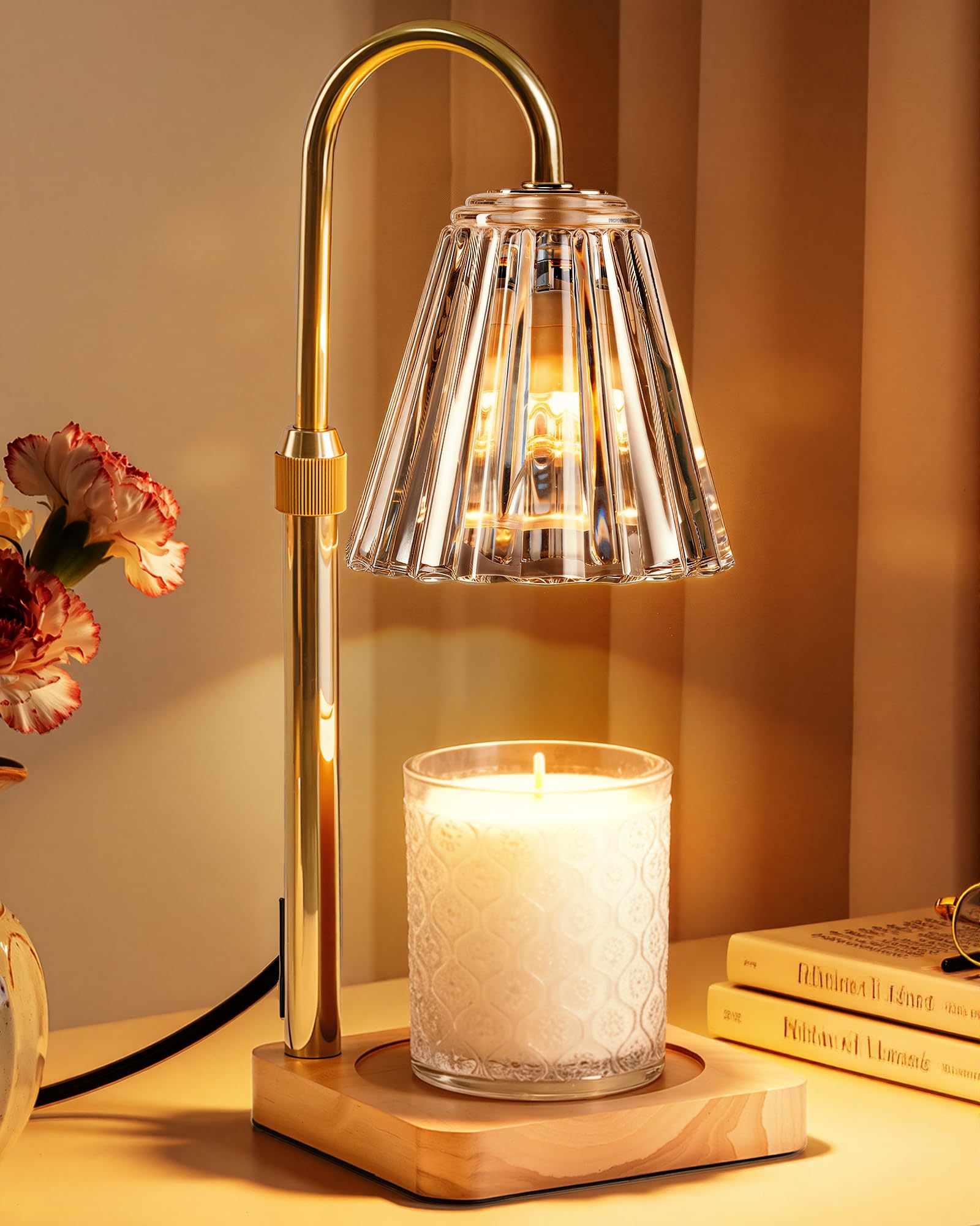 Photo 1 of **FOR PARTS /NON-FUNCTIONAL*** Marycele Candle Warmer Lamp with Timer & Dimmer - Mothers Day Gifts for Women Mom Her, Aesthetic Office Home Decor, Adjustable Height Wax Melter for Candle Jar & 3-Wick Candles (2 Bulbs Included)