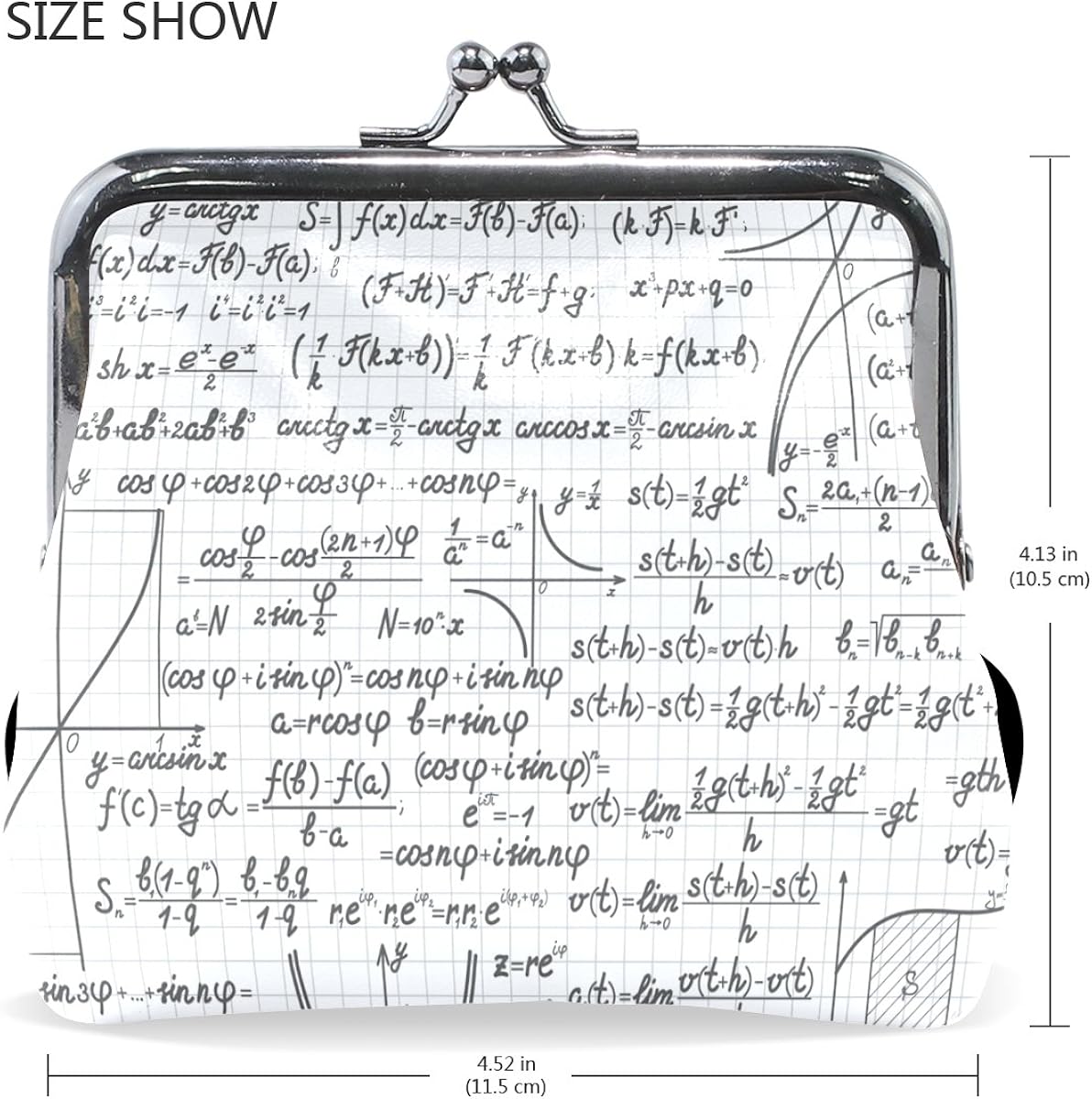 Coin Purse Mathematical Formula Wallet Buckle Clutch Handbag For Women Girl Gift Coin Purses Pouches Accessories