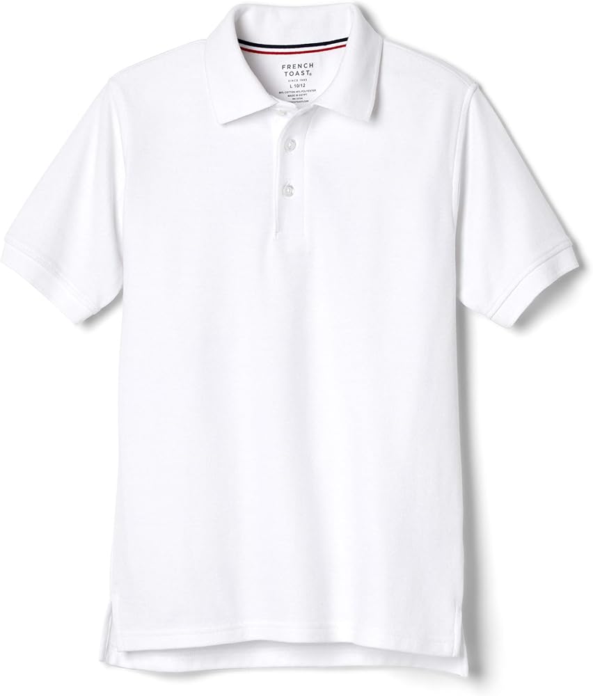 French Toast Kids' Pique Polo (Standard & Husky) | Uniform polo top for boys and girls; Offered in Standard and Husky size ra