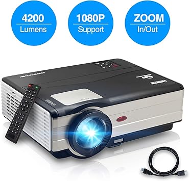 Nuevo video proyector 2020 LCD LED 4200 lúmenes Wxga HD Home Movie ...