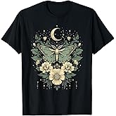 goblincore Moth and Butterfly moonphases Flowers cottagecore T-Shirt