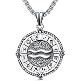 MEIDERBO Zodiac Necklace 12 Constellation Horoscope Astrology Pendant Necklace 925 Sterling Silver Zodiac Sign Jewelry Gifts for Men Women