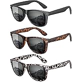 MEETSUN Polarized Sunglasses for Women Men Classic Retro Trendy Driving Sun Glasses UV400 Protection (3 Pack)