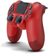 PlayStation DualShock 4 Controller Red by Sony – Wireless Gamepad with USB view 3