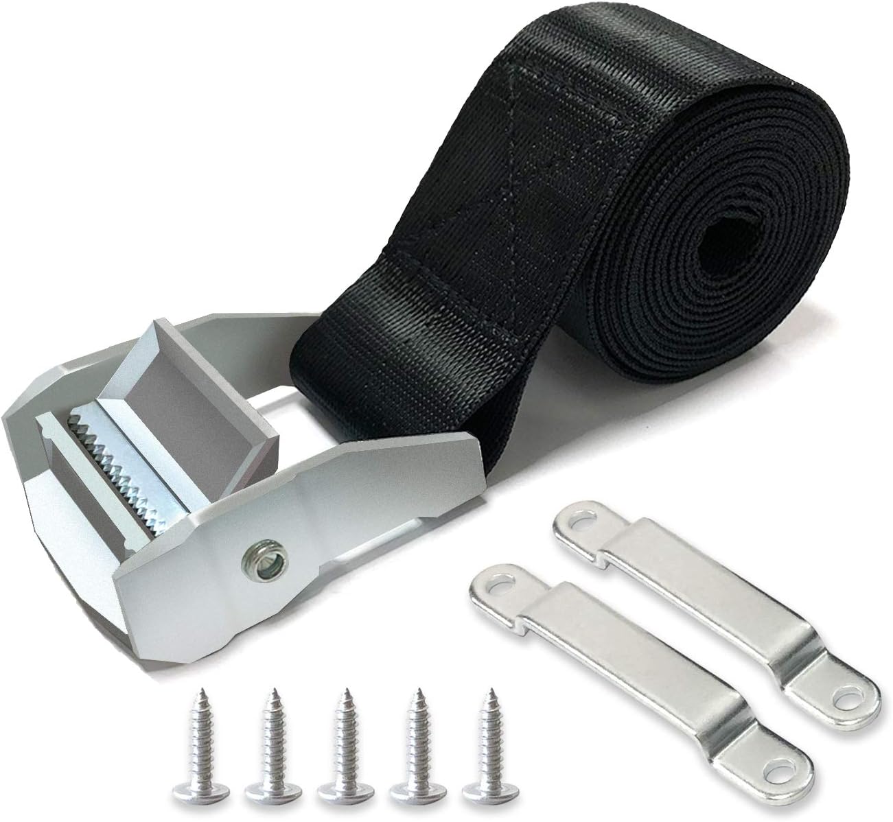 HEHAHA Battery Box Tie/Hold Down Strap Kit, 59"x1.49" AntiUV Black Tie Strap, with