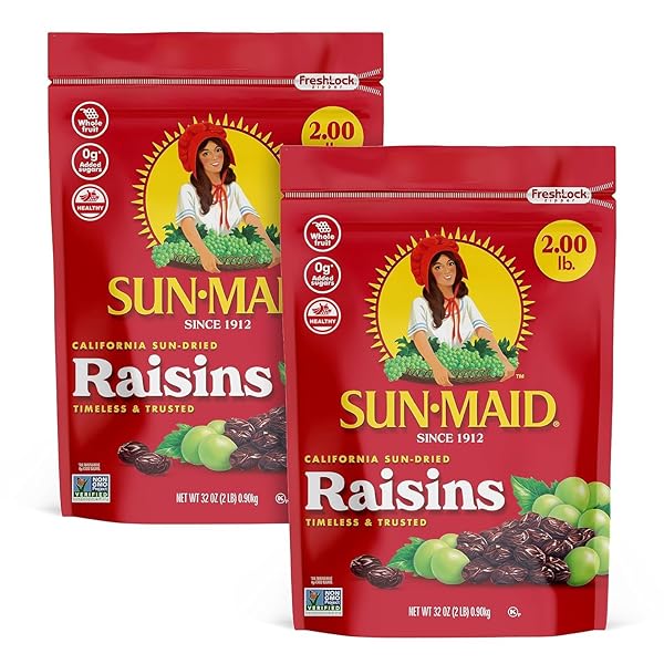 SUN-MAID CALIFORNIA SUN-DRIED RAISINS – (2 PACK) 32...