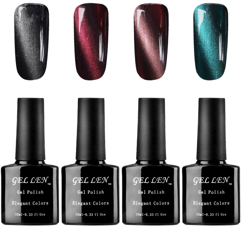 Gellen Cat Eye Gel Nail Polish Set 4pcs/set vivid Bright