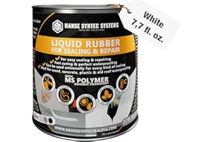 HANSE SYNTEC SYSTEMS HSS Liquid Rubber White 7.7oz – MS Polymer Sealant for Roof, Cracks, Walls & Any Repairs, Solvent-Free, Flexible Liquid Membrane