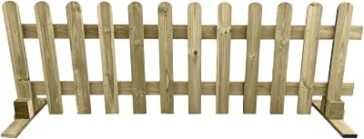 Ruby 6ft Portable Freestanding Wooden Picket Fence Panel 2ft High (2 Panels)