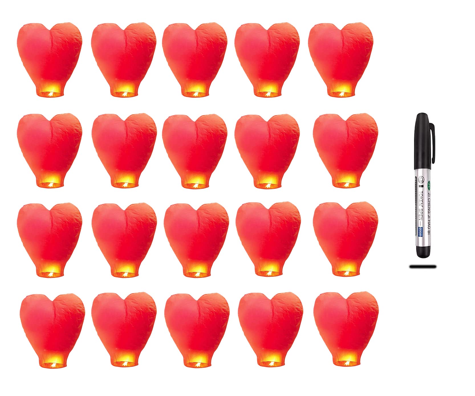 Chinese Sky Lanterns, Biodegradable Eco-Friendly Chinese Paper Lanterns to Release in Memory Wish for New Year, Weekends, Holidays and Festivals