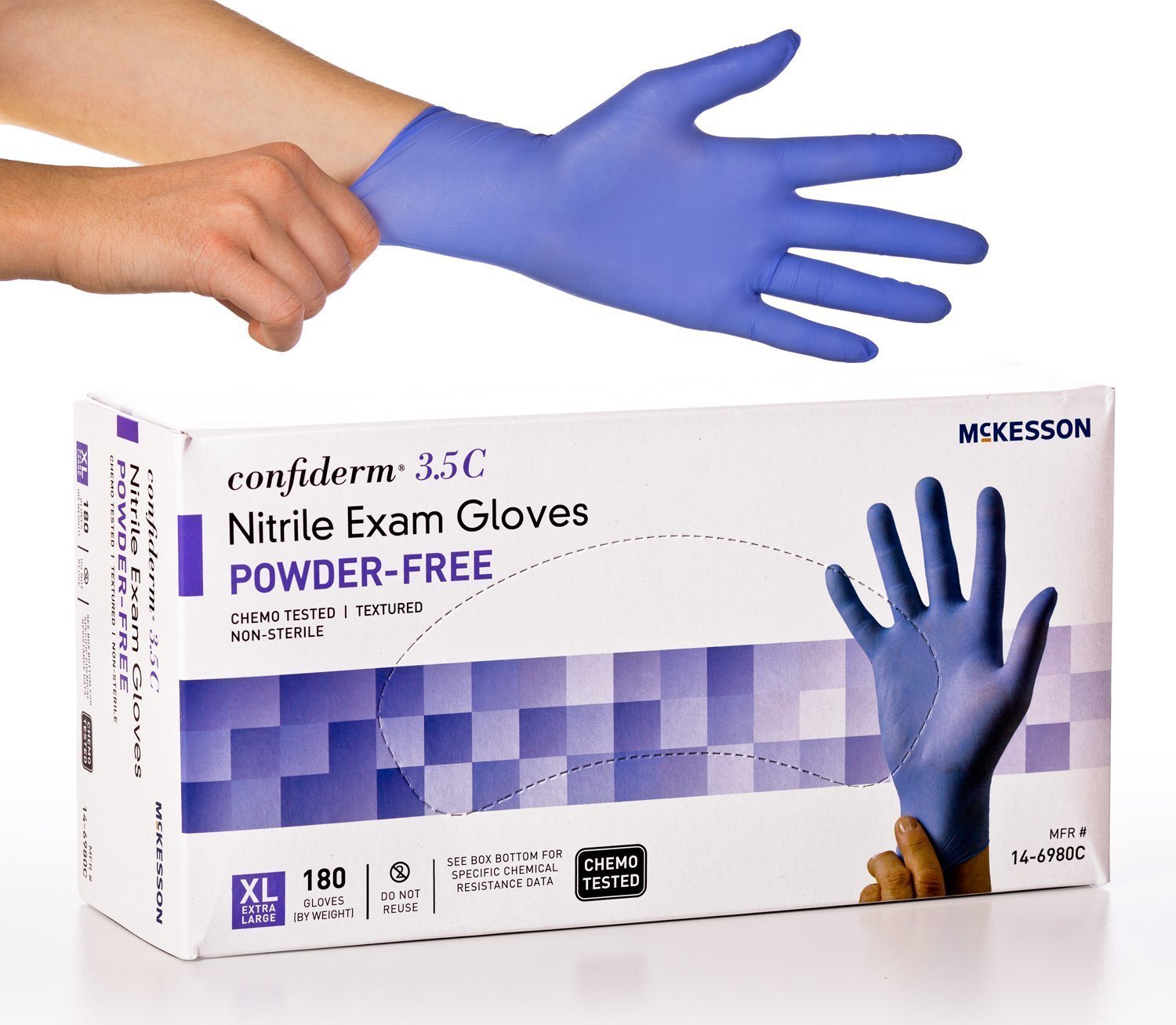McKesson Confiderm 3.5C Nitrile LatexFree MED Exam Gloves