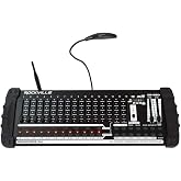 Rockville ROCKFORCE W4 384-Channel Wireless DMX Lighting Controller w/MIDI | Controls 24 Lights, 30 Banks, 6 Chases, 16 Sliders, 2.4GHz Transmitter, 1968' Range, 7 Groups, Wired DMX In/Out