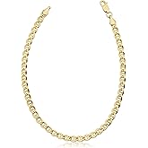 Solid 14k Yellow Gold Mariner Link Bracelet for Men and Women (4.3 mm, 8.5 inch)