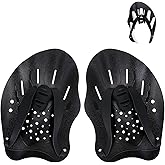 Contour Swim Paddles Hand, Swim Training Hand Paddles with Adjustable Straps, Swimming Hand Paddles for Women and Men