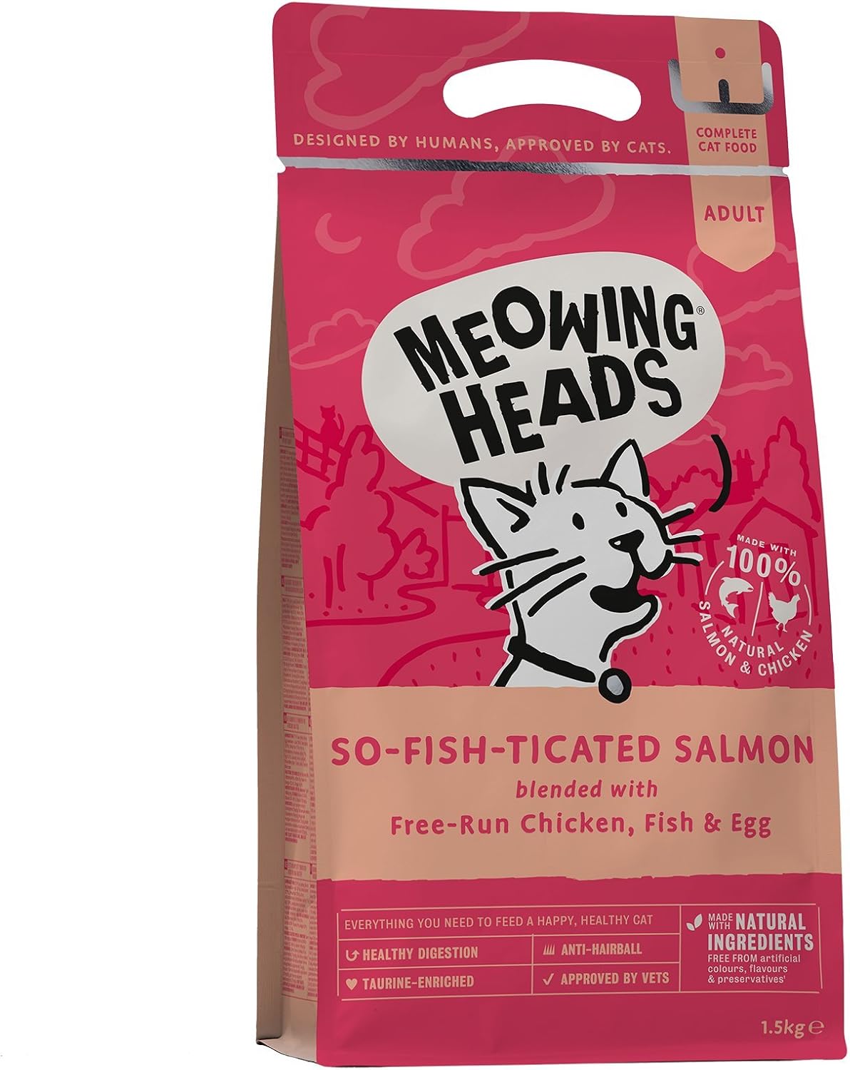 Meowing Heads So-fish-ticated Salmon 1.5kg x 1, May Vary, 1.5 kg (Pack of 1)
