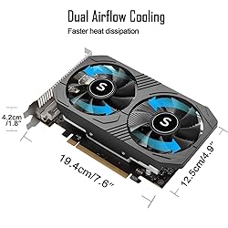 SAPLOS GTX 1050 Ti Gaming Graphics Card, 4GB, 128