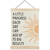 Supwhd Positive Affirmations Wall Decor, Inspirational Add Up to Big Results Office Wall Art, Motivational Quotes Wall Art for Office Classroom Home, 12x16
