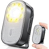 Cuvccn 500LM Ultra Bright Mini EDC Flashlight Rechargeable, 10 Modes Running Lights for Runners with Spot & Flood Light, IP65 Waterproof Small Clip on Flashlight for Walking, Camping, Hiking, Work