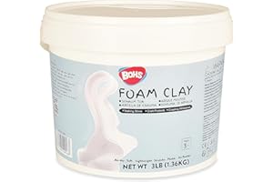 BOHS Foam Clay Pro - 3 lbs Bucket, Air Dry, No Cracks, No Stains - Modeling Clay for Adult Arts & Crafts Projects, Cosplay Items, Figurines - Age 3 Years & up