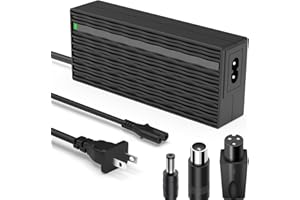 Honszex 42V 2A Replacement Charger UL Listed for Electric Bike Charger & Electric Scooter Charger, 3 in 1 Universal Charger for 36V Lithium Batteries, Fast Charging, Intelligent Charging Protection