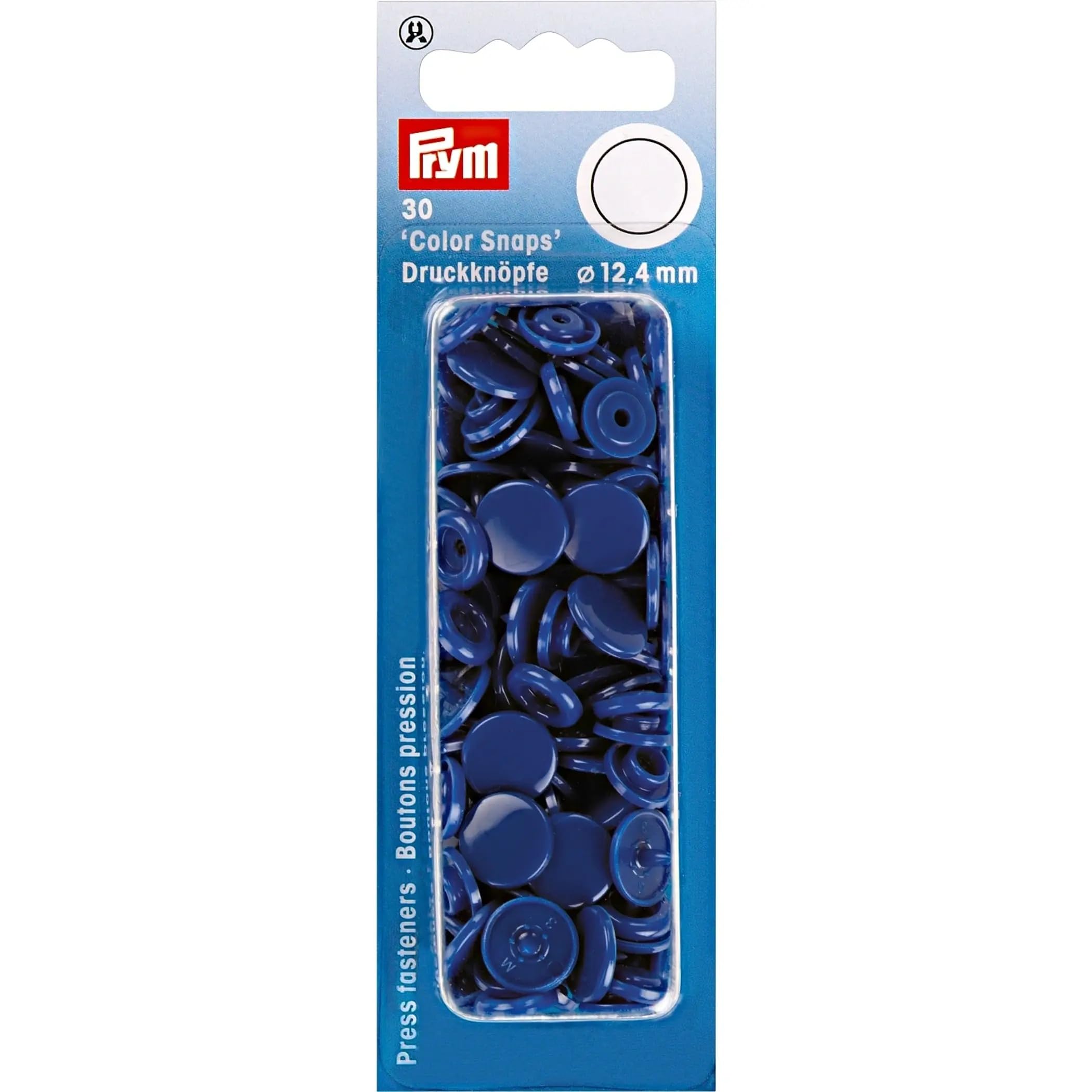 Prym 393116 Sew-Free Popper Color Snaps Round 12.4 mm Royal Blue Plastic 12.4 mm PRYM_393116-1