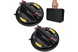 ESDABEM ESDAREM Glass Suction Cups - 8" Heavy Duty Vacuum Suction Cup, 550 lbs Load Capacity - Tile, Window, Marble, Windshield Lifter - 2 Pack