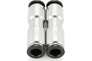 Closmos Pneumatic Push to Connect Fitting Check Valve 1/4" OD x 1/4" OD One-way Valve Pack of 2