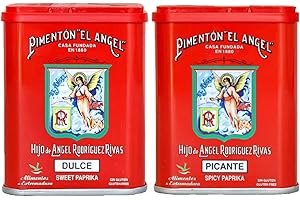 GAIBIJA Spanish Smoked Paprika. Hot & Sweet. Set of 2 tins. El Angel Brand (since 1880)