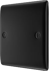 BG Electrical Single Blank Plate - British General Nexus Slim Matt Black view 3