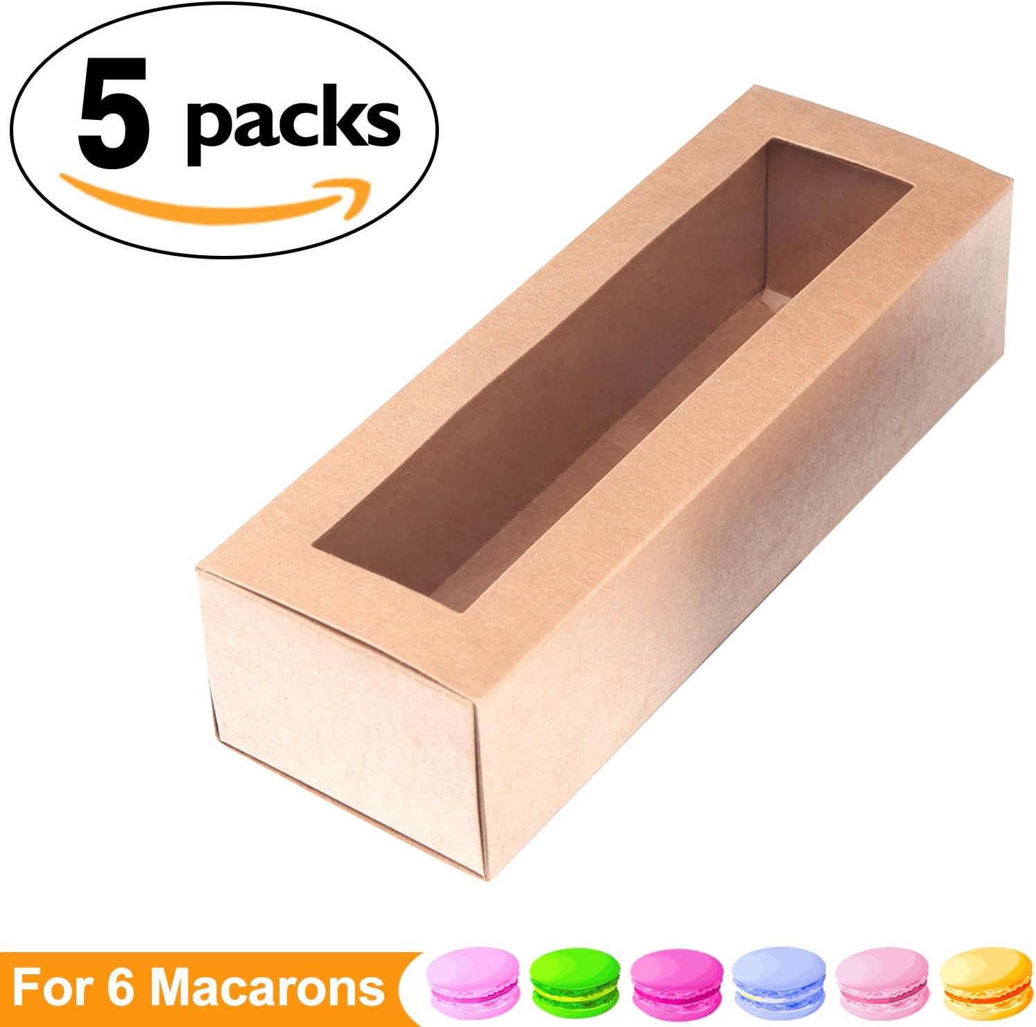 Macaron caja de regalo Kraft Hold 6 Macarons: Amazon.es: Amazon.es