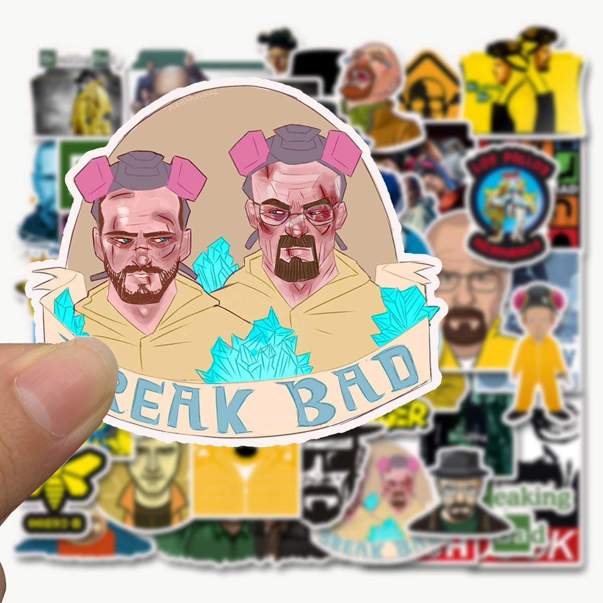 WOCOCO Breaking Bad Stickers, Waterproof Vinyl Stickers for Laptop, Water Bottles, HydroFlask (50 Pack)