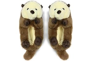 ooohyeah Kids Fuzzy Funny Animal Slippers, Cute Non-Slip Winter Warm House Shoes for Boys & Girls, Shoe Size 1-4