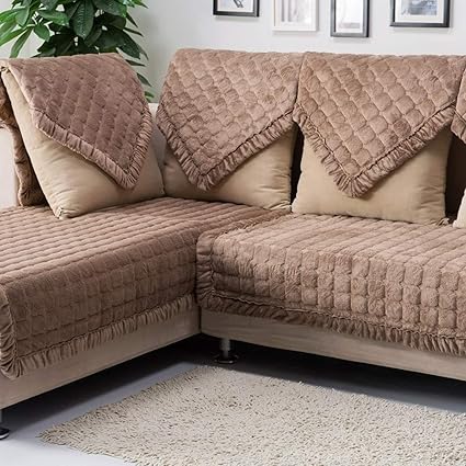 Amazon Com Dfamily Plush Sofa Slipcover 1 Piece Suede Couch Cover