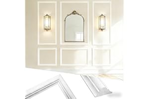 Teabelle 6 Frame Pre-Cut Wall Molding kit, Ready-to-Assemble Wainscoting Accent Panels, Premade Accent Molding Wainscoting Pa