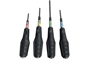 ANEX Snappy Driver Set, 4 Pcs Magnetic Tip Screw Extractor Screwdrivers For Stripped screws, (WANIDORA) Made in Japan
