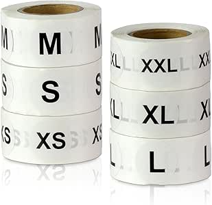Amazon.com : Clothing Size Labels Round Self Adhesive Stickers for Retail Appreal T Shirts (3/4 ...