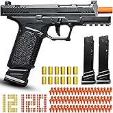 Automatic Shell Ejecting Toy Gun Pistol, Soft Bullet Toy Gun for Boys, Education Model Realistic Toy Pistol Shooting Game Toys Gifts Christmas Birthday for Kids 8+