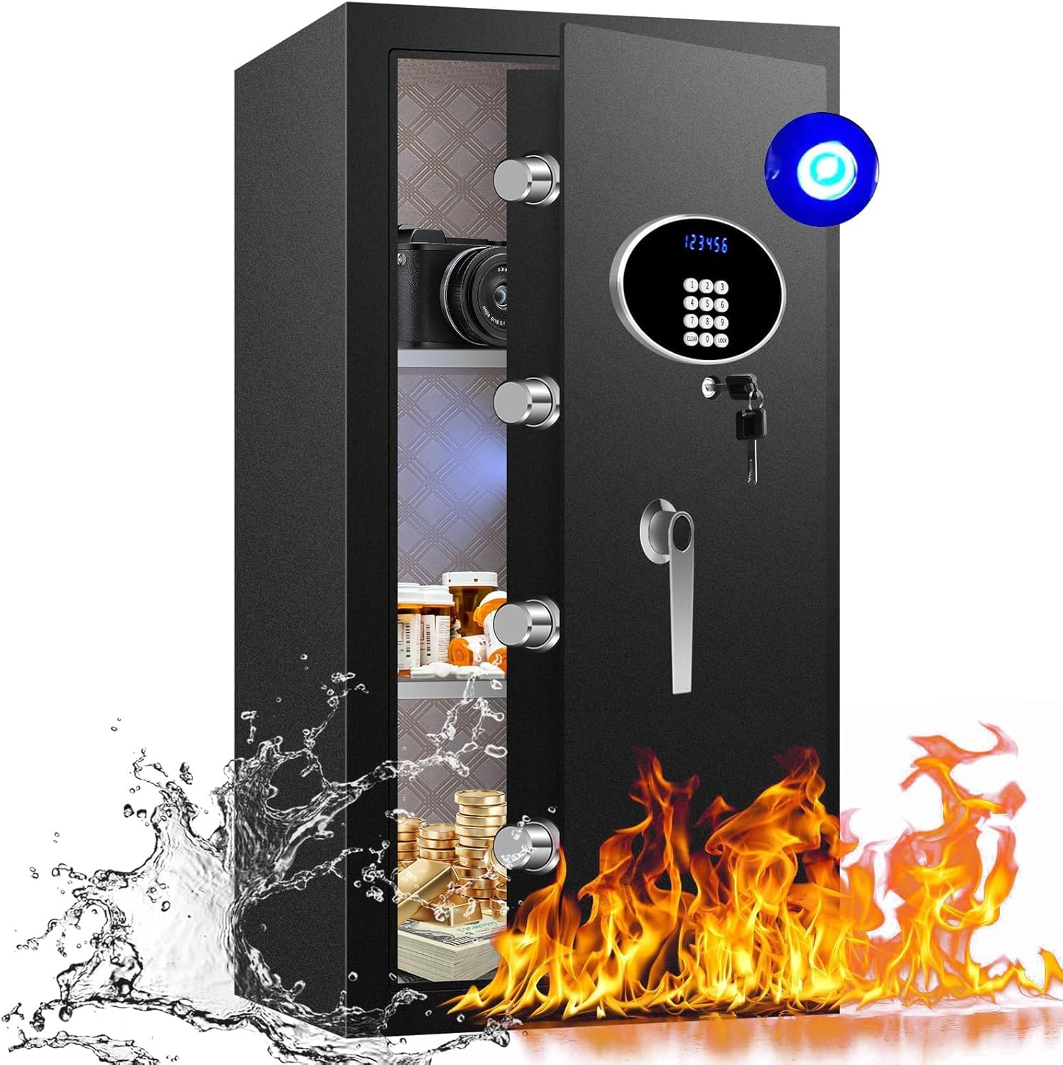 Photo 1 of ToruKeep 7.6 Cuft Heavy Duty Home Safe Box Fireproof Waterproof, Extra Large Fire Proof Safe for Home Documents Business Office Use