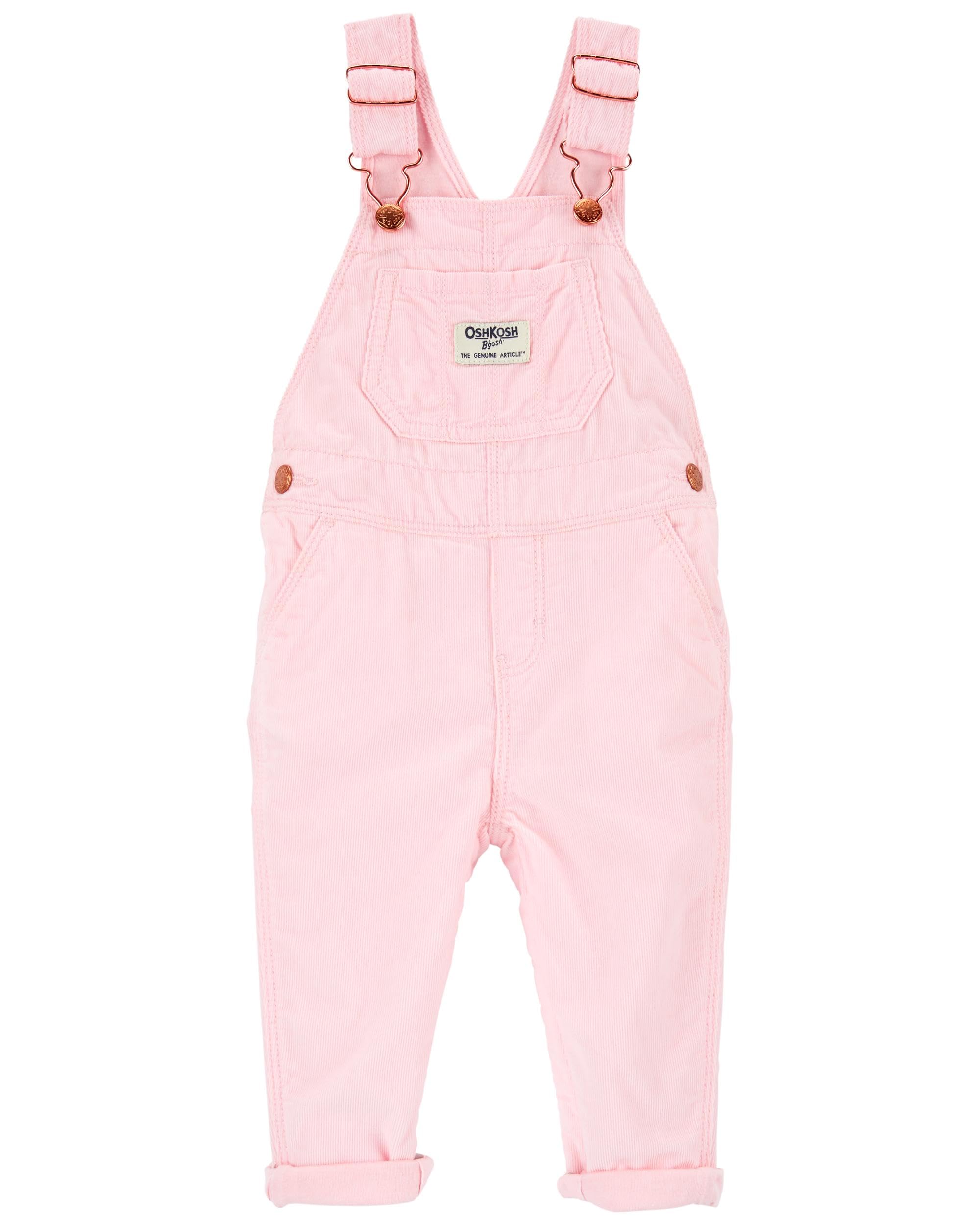 OshKosh B’Gosh Baby Girl World’s Best Overalls, Pink, 18M