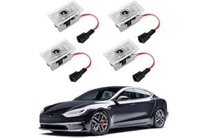 Blshwez Car Door Lights Logo Projector - 4K HD Puddle Lights for Cars, No Fade Welcome Lights, Compatible with Tesla Model 3 Y X S Accessories (4 Pack)