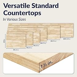 48 x 25 x 1.5 Hevea Butcher Block