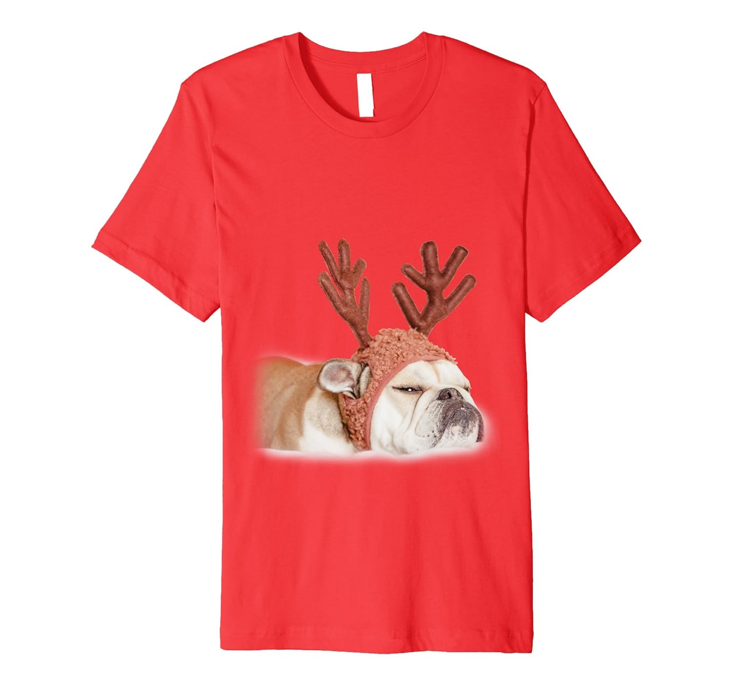 Grumpy Reindeer Bulldog - Funny Christmas Holiday T-shirt-ANZ