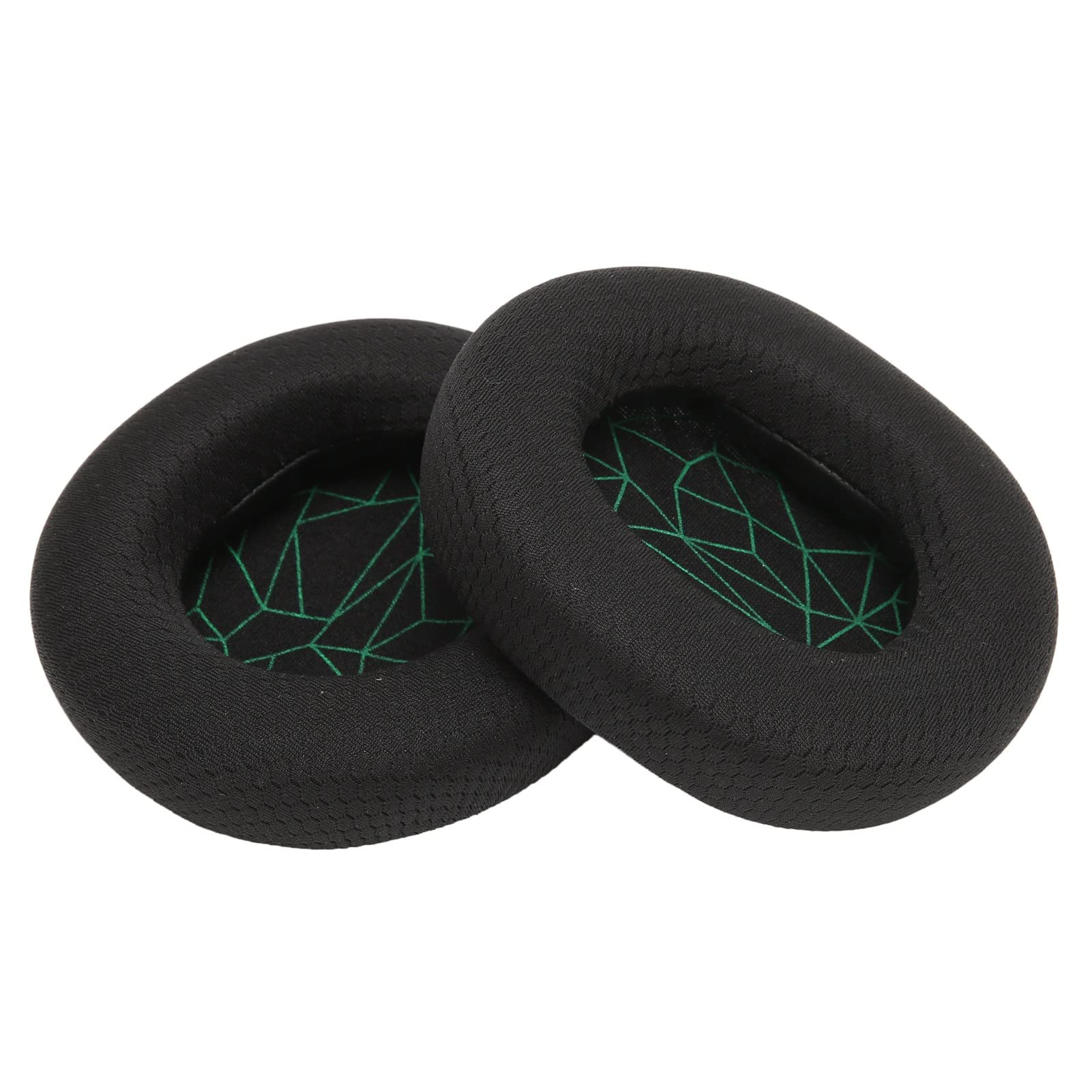 Replacement Ear Pads Cushion for Steelseries Arctis 1 3 5 7 9pro Headset, Breathable Mesh and Sponge Ear Pads, Noise Isolation Replacement Earpads(Black and Green Mesh)